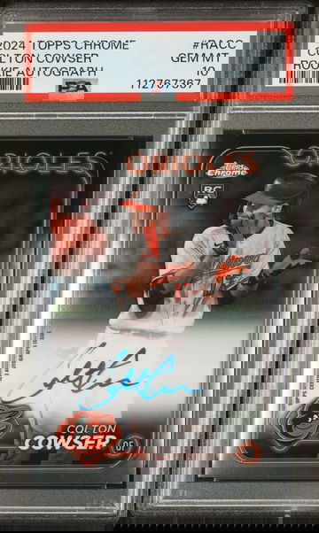 2024 Topps Chrome Rookie Autograph Colton Cowser #RA-CC PSA 10
