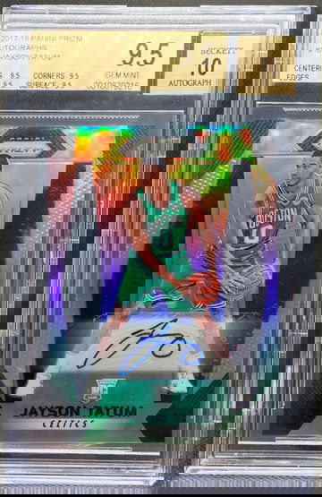 2017-18 Prizm Jayson Tatum #16 Rc Silver Prizms Auto BGS 9.5