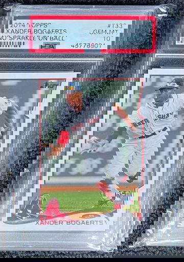 2014 topps Xander bogaerts no sparkle on ball psa 10 rookie rc #133
