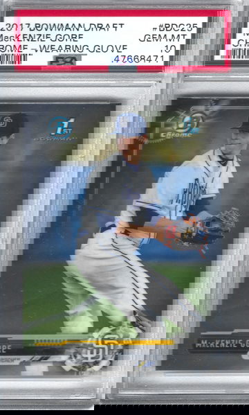 2017 Bowman Chrome MacKenzie Gore Chrome-Wearing Glove PSA 10 Gem Mint