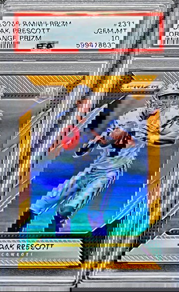 2016 Dak Prescott Orange Prizm #231 PSA 10 GEM MINT Rookie Card RC Dallas Cowboys