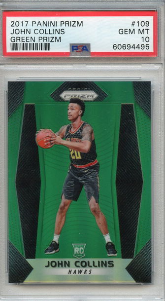 2017-18 Panini Prizm Prizms Green #109 John Collins PSA 10