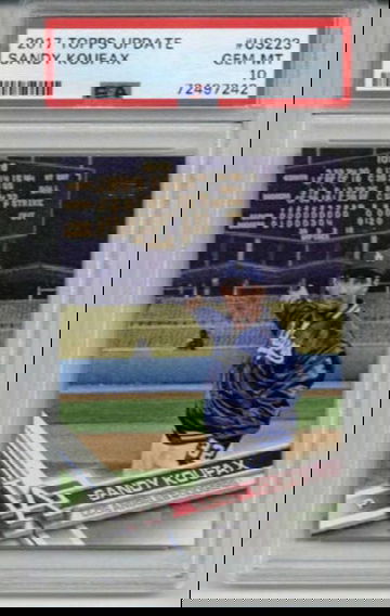 2017 TOPPS UPDATE #US223 SANDY KOUFAX CARD DODGERS PSA 10 LOW POP VERY RARE