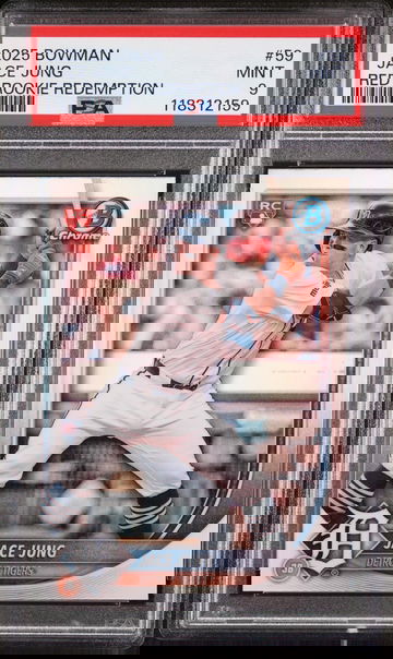 2025 Bowman Red Rookie Redemption Jace Jung #59 PSA 9