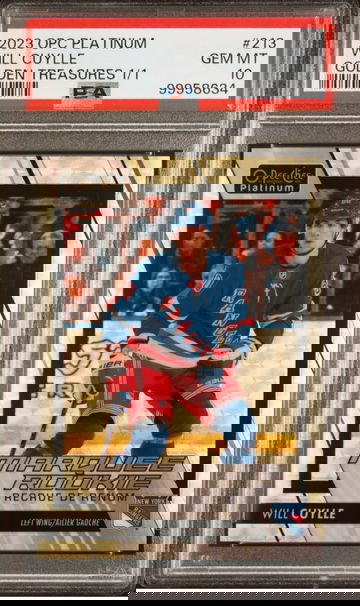 2023-24 OPC Platinum Will Cuylle RC GOLDEN TREASURES 1/1 PSA 10 | 