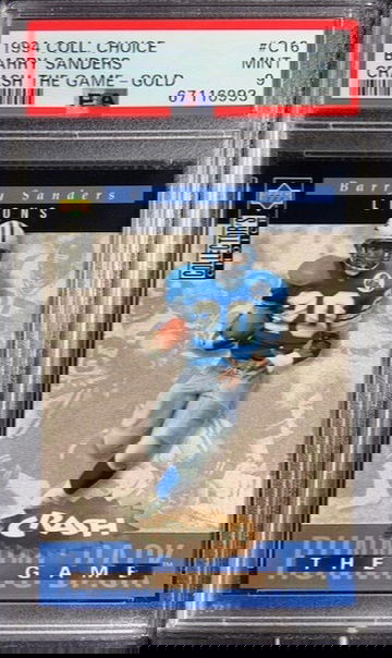 1994 Collector's Choice Crash the Game Gold Barry Sanders #C16 PSA 9 MINT HOF