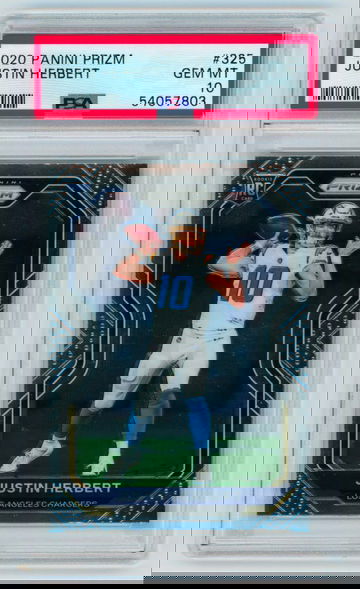 2020 Panini Prizm Justin Herbert RC Rookie #325 PSA 10