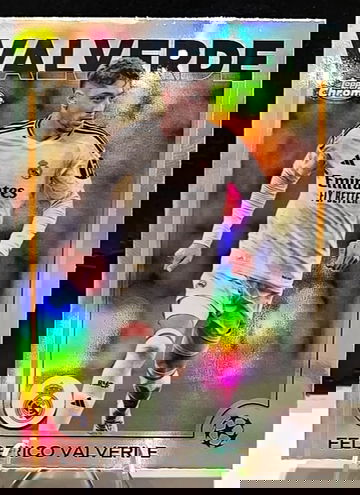 FEDERICO VALVERDE 2024 Topps Chrome UEFA Club Refractor #164 REAL MADRID