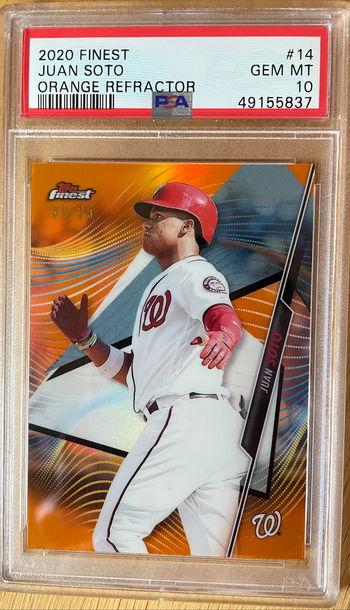 Juan Soto Topps Finest Orange Refractor /25 POP 2!