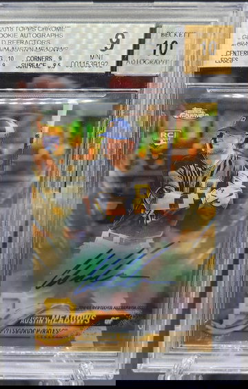 Austin Meadows 2018 Topps Chrome Gold Refractor Auto #/50 BGS 9