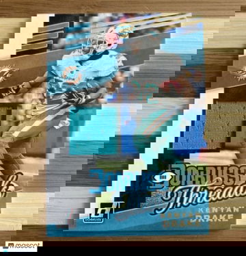 🔥2019 PANINI DONRUSS THREADS JERSEY KENYAN DRAKE T34 Las Vegas Raiders