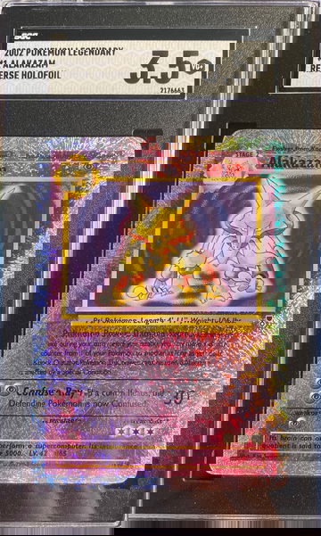 2002 Pokémon legendary collection #1 Alakazam reverse holofoil Holo holographic 3.5 VG