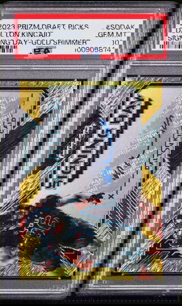 Dalton Kincaid 2023 Prizm Draft Signing Day Auto Gold Shimmer 3/15 PSA 10 Gem MT