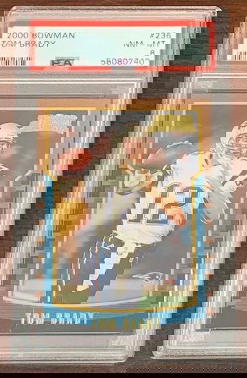 2000 Bowman Tom Brady PSA 8