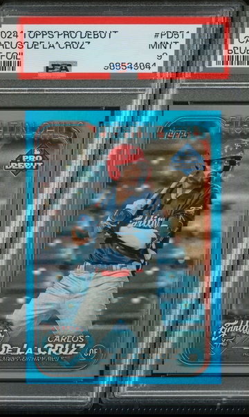 2024 Topps Pro Debut Blue Foil Carlos De La Cruz #PD51 /150 PSA 9