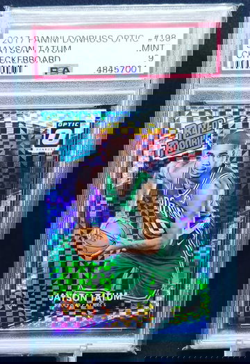 Jayson Tatum 2017 optic checkerboard psa 9