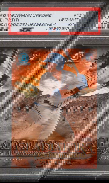 2024 Bowman Chrome Gladiators of the Diamond Gladiators/Dia-Orange Ref Colt Keith #12 /25 PSA 10