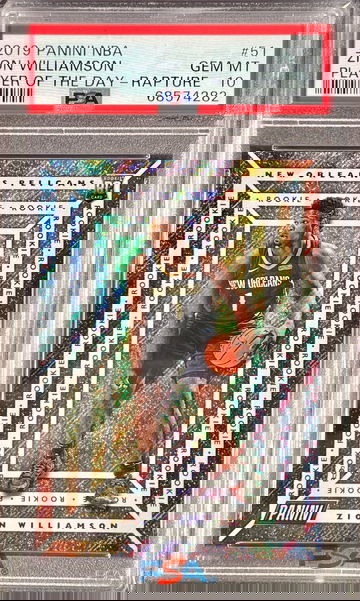 2019 Panini Player of the Day Zion Williamson Rapture Rookie /99 PSA 10 POP 9 