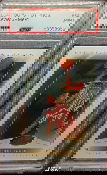 2004 Hoops Hot Prospects LeBron James #54 PSA 9 Mint Cavs