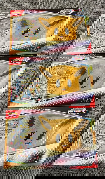 (3) - 2025 Pokemon Prismatic Evolutions Accessory Pouch Special Collection