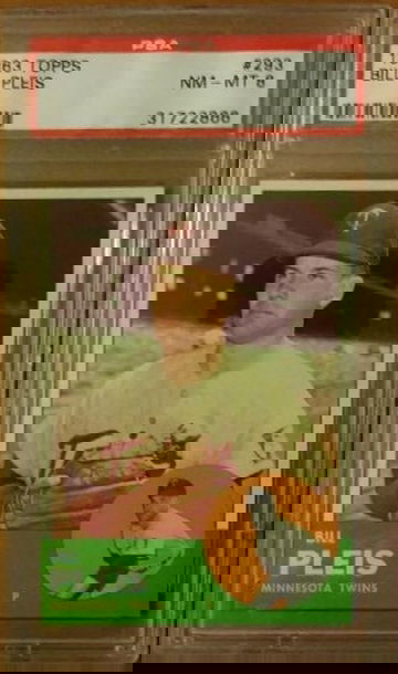 1963 Topps #293 Bill Pleis PSA 8 Centered TOUGH!