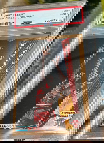 1992 FLEER #32 PSA GRADED 7 NEAR MINT MICHAEL JORDAN Chicago Bulls HOF 🔥📈🐐