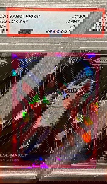 2020 Panini Prizm Tyrese Maxey Rookie Pink Ice PSA 9