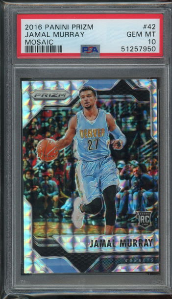 2016 Prizm Mosaic Jamal Murray PSA 10 