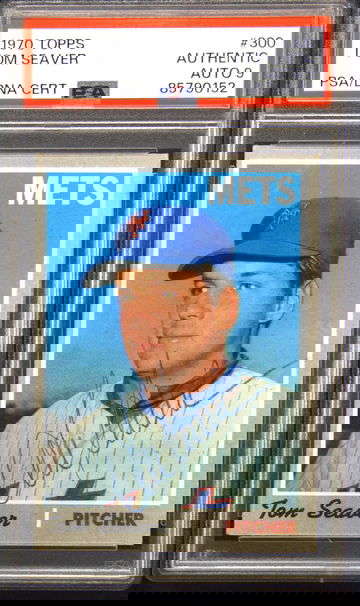 1970 Topps #300, Tom Seaver Signed PSA DNA Auto