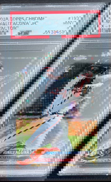 2018 Topps Chrome Ronald Acuna Jr. X-fractor PSA 9