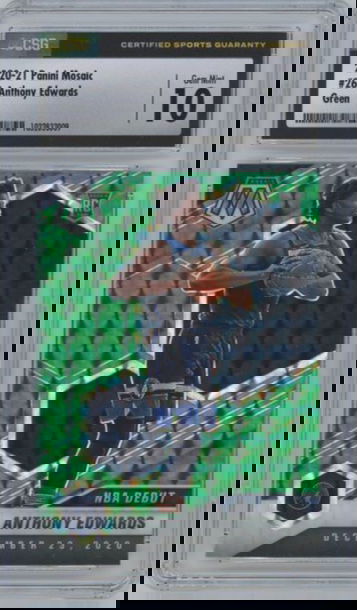 2021-22 Panini Mosaic Anthony Edwards Green NBA Debut #261 CSG 10