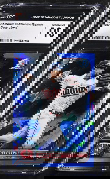 2022 BOWMAN ROYCE LEWIS CHROME SAPPHIRE #92 CGC 10 BS.B1.12