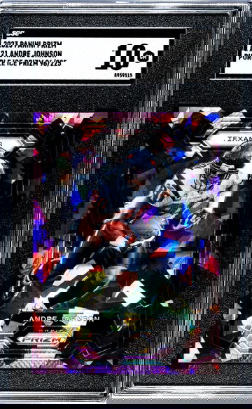 2023 Panini Prizm #121 Andre Johnson Purple Ice Prizm /225 SGC 10