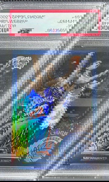 2002 Topps Chrome Refractor #69 Chris Webber PSA 10 GEM MINT Sacramento Kings