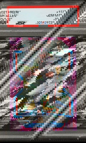 2021 Prizm Josh Allen Purple Ice Prizm /225 PSA 10