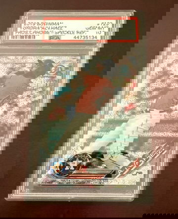 2019 Bowman Chrome Yordan Alvarez Speckle Refractor Rookie PSA 10