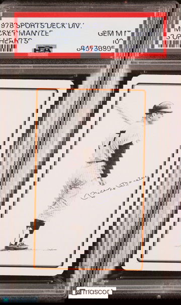 1978 Sports Deck Divison Mickey Mantle PSA 10 - Yankees - HOF - Three of Hearts