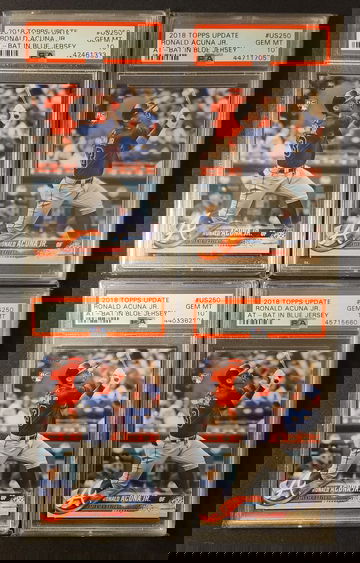 2018 Ronald Acuna Topps Update PSA 10 (x4)
