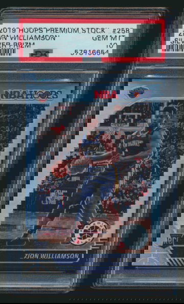 2019 Hoops Premium Stock Zion Williamson Silver Prizm PSA 10