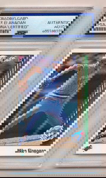 1989 Upper Deck #385 Mike Flanagan Blue Jays Signed Autograph PSA/DNA dec'd