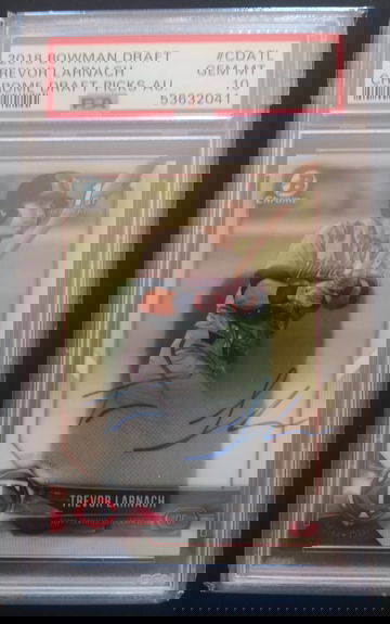 2018 Bowman Draft Trevor Larnach Auto PSA Gem Mint 10