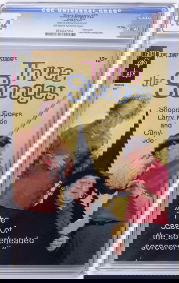 THREE STOOGES #23, CGC 9.4 NM -- RANDOM HOUSE FILE COPY