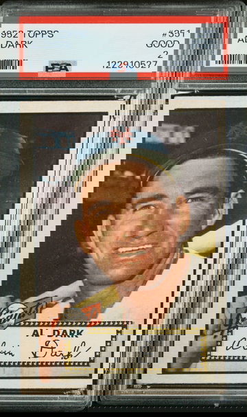 1952 Topps #351 Al Dark PSA 2 High Number