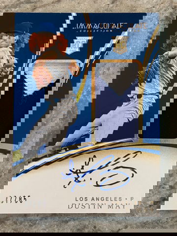 2020 Immaculate Baseball Dustin May Rookie Patch Autograph #/85
