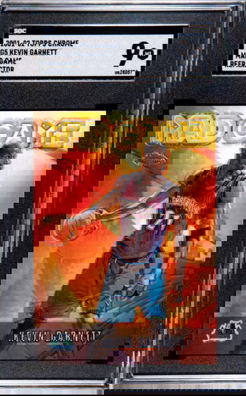 KEVIN GARNETT 2001-02 Topps Chrome MAD GAME MG5 Refractor SGC 9 HOF KG