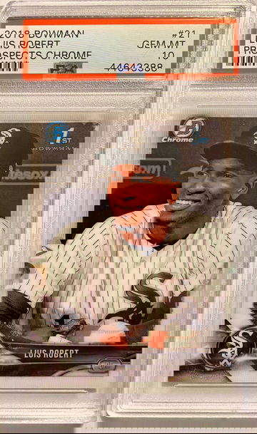 Luis Robert 2018 Bowman Prospects Chrome PSA 10