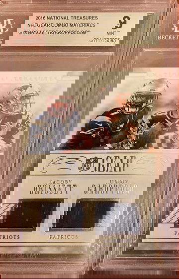 2016 Jimmy Garoppolo/ Jacoby Brissett National Treasures NFL Gear! BGS 9