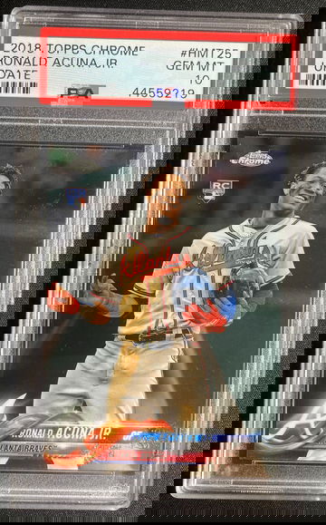 2018 Topps Chrome Ronald Acuna Jr Update #HMT25 PSA 10 GEM-MT