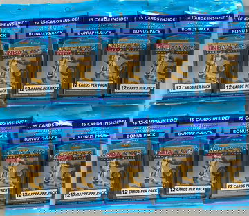 (10) 2019-2020 Panini NBA Hoops Premium Stock Cello Pack lot