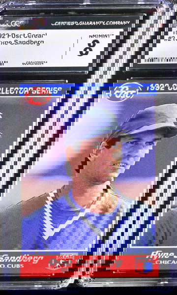 1992 POST CEREAL RYNE SANDBERG #2 CGC 8